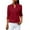 Wine, variant on Ltctricy Blouses for Women Dressy Casual Long Sleeve V Neck Solid Color Business Work Tops Loose Office Shirts