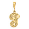 thumbnail image 1 of Diamond2Deal 14K Pendentif Initiale Lettre g en Or Jaune Script Filigrane pour Femmes, 1 of 6