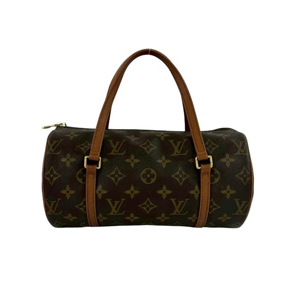 Pre-Owned LOUIS VUITTON Papillon 26 Monogram Pattern Leather Handbag Mini Boston Bag Brown mg393