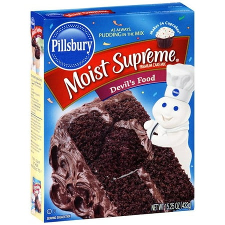 (5 Pack) Pillsbury Moist Supreme Premium Devil's Food Cake Mix, 15.25