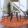 thumbnail image 4 of Fall Botanical Round Rug 8ft Washable Circle Rugs Non Slip Orange Autumn Maple Leaf Farmhouse Large Area Rug Indoor Floor Carpet for Bedroom Kitchen Living Room Home Office Dining Room Nursery, 4 of 8