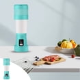 thumbnail image 6 of Home Gifts Matoen Portable Blender, Personal Size Blender for Shakes and Smoothies with 6 Blades, Mini Blender Cup with Travel Lid and USB Rechargeable for Office, Gym, Kitchen (Blue), 6 of 6
