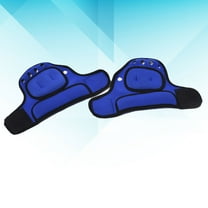 Toyvian 1Pair Blue Weighted Training Gloves Fingerless with Hook Loop Wrist Wrap for Fitness