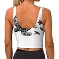 thumbnail image 4 of Uemuo Family Of Sea Turtles Pattern Women's Sports Bra - High Impact Support, Breathable, and Comfortable Athletic Bra for Running, Yoga, and Workouts, 4 of 9