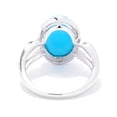 thumbnail image 3 of 925 Sterling Silver Sonora Beauty Turquoise,White Natural Zircon Ring, 3 of 4