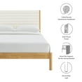 thumbnail image 3 of Platform Bed Frame, Tufted, Full, Oak Brown, Wood, Hotel Bedroom, Modern Contemporary, HB38207, 3 of 9