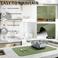 thumbnail image 4 of Dish Drying Mat for Kitchen Counter, Heat Resistant Drainer Mats with Non-slip Rubber Backed, Hide Stain Kitchen Super Absorbent Draining Mat, Easy to Clean Dish Rack Pad, Green 16"x20", 4 of 9