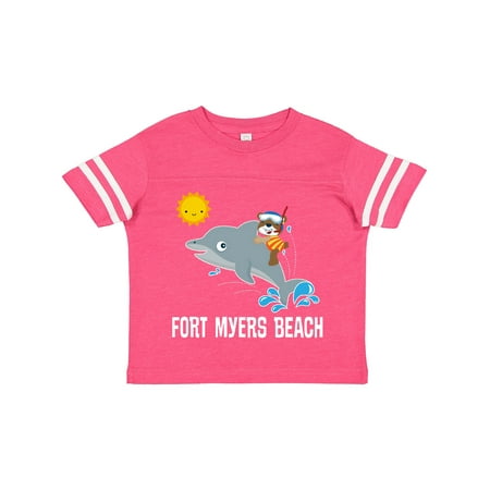 

Inktastic Fort Myers Beach Florida Dolphin Gift Toddler Boy or Toddler Girl T-Shirt