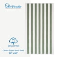 thumbnail image 4 of Cotton Paradise, Cabana Stripe Beach Towels 4 Packed, 100 % Cotton Extra Large Pool Towels, Oversized Swim Towels, Soft Absorbent Quick Dry, Sage Green, 4 of 8