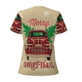 thumbnail image 4 of Naloa Christmas Vintage Red Truck Print T-Shirts Short Sleeve V Neck Tees for Women Fashion Tops Trendy Lightweight Soft Casual Summer Outfits Clothes, 4 of 5