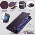 thumbnail image 4 of Compatible con Funda Billetera Desmontable para iPhone 16 Pro Compatible con Magsafe, Soporte para Tarjetero con Bloqueo RFID y Tapa de Cuero PU 2 en 1 Funda Magnética a prueba de Golpes, 4 of 9