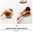 thumbnail image 3 of 1pc Wooden Spoon Rest Smooth Wood Spoon Holder for Home Restaurant (Wood Color), 3 of 8