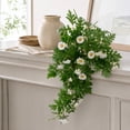 thumbnail image 4 of Fake Vines Artificial Hanging Daisies Garland, Realistic Faux Silkly Flowers Greenery with Flexible Stems, Fade Resistant for Indoor Outdoor Home Garden Balcony Porch Wall Decor, 4 of 6