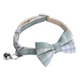 thumbnail image 2 of Reheyre Plaid Pattern Pet Necklace - Decorative Accessories - Adjustable - Pet Dogs Cats Bowknot Collar - with Bell - for Daily Wearing, 2 of 8