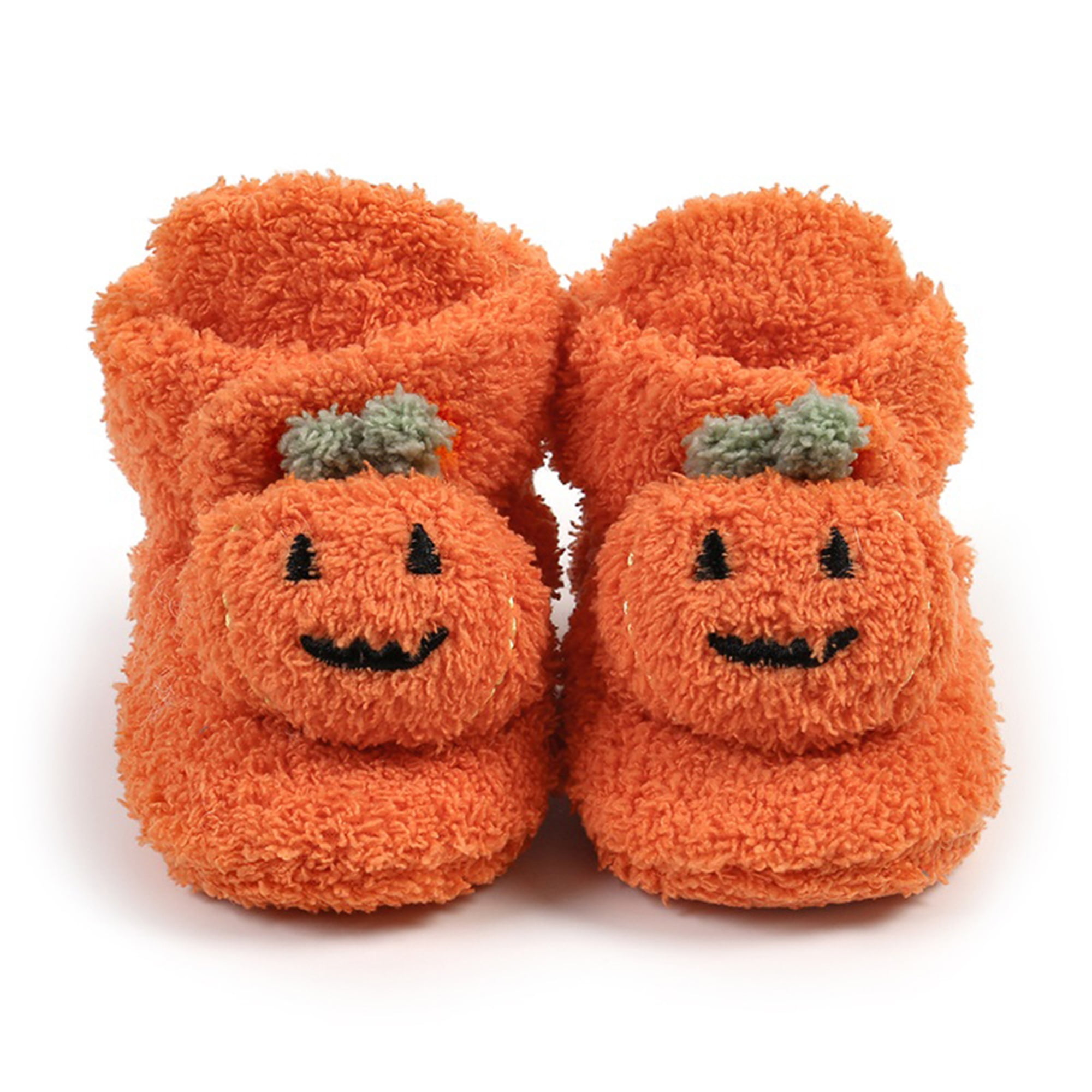TheFound Chaussons pour Bébé Halloween Chaussons Citrouille en