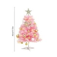 thumbnail image 3 of Pink Christmas Tree,Table Top Christmas Tree, Pink Artificial Christmas Tree Mini Small Xmas Tree with Bells,Star Topper and Christmas Ball Ornaments for Holiday Indoor Christmas Decoration Gifts, 3 of 6
