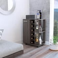 thumbnail image 2 of Pemberly Row Bar Cart Cabinet with 6-Cubbies and 2-Shelves in Espresso, 2 of 11
