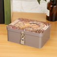 thumbnail image 4 of Trayknick Vintage Tin Box 1 Set Tin Box with Lock Key Vintage Style Jewelry Storage Case for Home, 4 of 8