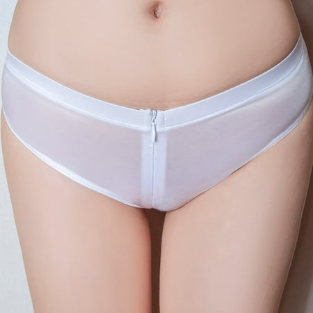

Women Sexy Briefs Panties Zipper Ladies Hollow Sheer Lingerie Underwear
