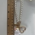 thumbnail image 4 of Alloy Keychain Pendant Cute Flower Letter Pearl Bag Pendant, 4 of 4