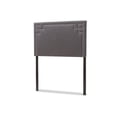 thumbnail image 3 of Baxton Studio Geneva Modern and Contemporary Dark Grey Fabric Upholstered Twin Size Headboard, 3 of 6