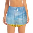 thumbnail image 4 of Lsque Blooming Sunflower Field Printed Women's Running Shorts with Liner Pockets,Elastic Quick Dry Workout Athletic Gym Yoga Shorts,Womens High Waist Shorts-Large, 4 of 9