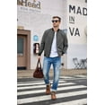 thumbnail image 5 of COOFANDY Mens Bomber Jacket Zip Up Jacket Men's Jackets Casual Stylish Flight Outerwear Coat, 5 of 9