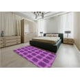 thumbnail image 5 of Ahgly Company Machine Washable Indoor Square Transitional Dark Orchid Purple Area Rugs, 4' Square, 5 of 7