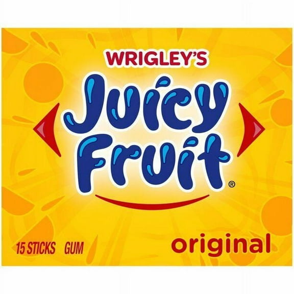 JUICY FRUIT Original Bubble Chewing Gum, 15 pieces (5 Packs) - FREE SHIPPING