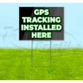 thumbnail image 1 of Gps Tracking Installed Here (18" x 24") Yard Sign, Includes Metal Step Stake, 1 of 6