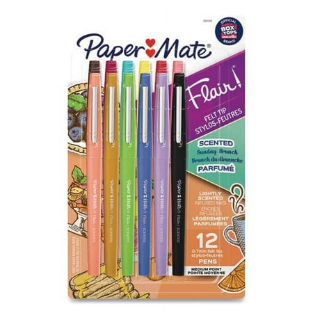 Flair Scented Felt Tip Porous Point Pen, Stick, Medium 0.7 Mm, Assorted Ink And Barrel Colors, 12/pack | Bundle of 5 Packs