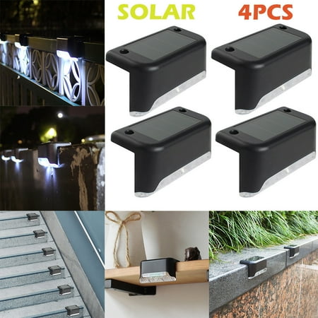 

Naxoaeo Clearance 4PCS Solar Deck Lights Outdoor Solar Step Lights Waterproof Led Solar lights for Outdoor Stairs Step Fence Yard Patio and Pathway(White)
