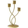 thumbnail image 2 of Vintage Metal Candle Holders,8.67 Inch Gold 2-Arm Candlestick Holder Taper Candle Stand for Wedding Table Centerpiece Decor,Christmas Thanksgiving Party Ornament,1 Pack, 2 of 6