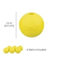 thumbnail image 4 of Harry Barker Durable All-Natural Rubber Balls for Dogs, 2.5" Rubber Balls, Yellow, 6 Pack Set, 4 of 4