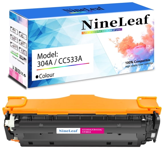 NineLeaf High Capacity Compatible Toner Cartridge Replacement for HP304A CC533A work for Color Laser Jet CM2320n CP2025dn CM2320nf CP2025n Printer (Magenta,1 Pack)
