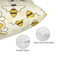 thumbnail image 3 of KLL Sweet Bee Pillow Covers Envelope Closure,Super Soft and Cozy Fuzzy Fleece Pillow Case Cover (No pillow core） 14"x20", 3 of 5