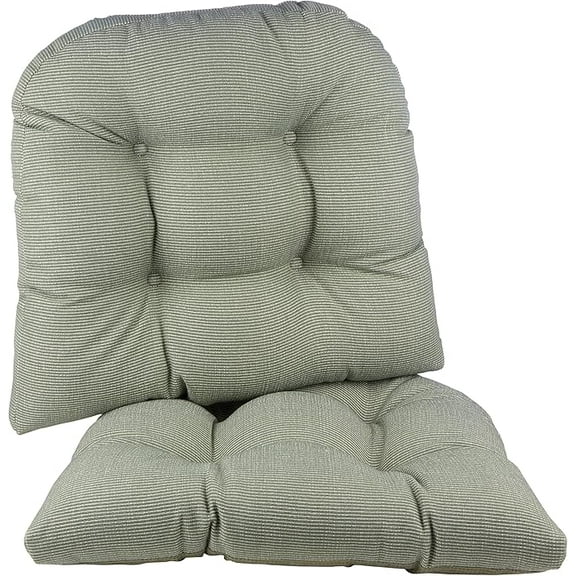 Klear Vu Saturn Non Slip Seat Cushion, Button Tufted Sitting Pillow with Durable Fabric Cover, Ideal for Dining, Office or Rocking Chair, 18" x 20" x 3", Set of 2, Celadon