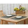 thumbnail image 6 of Unique Bargains Set of 6 Heat Resistant Faux Leather Placemats for Kitchen Dining Room Grey, 6 of 6