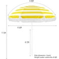 thumbnail image 7 of Yellow Beach Umbrellas For Sand UV50+ Protection Outdoor Striped Patio Umbrella With Fringe Market Umbrella 5.9ft Boho Umbrella Tassels With Tilt Pool Umbrella Waterproof For Garden, 7 of 7