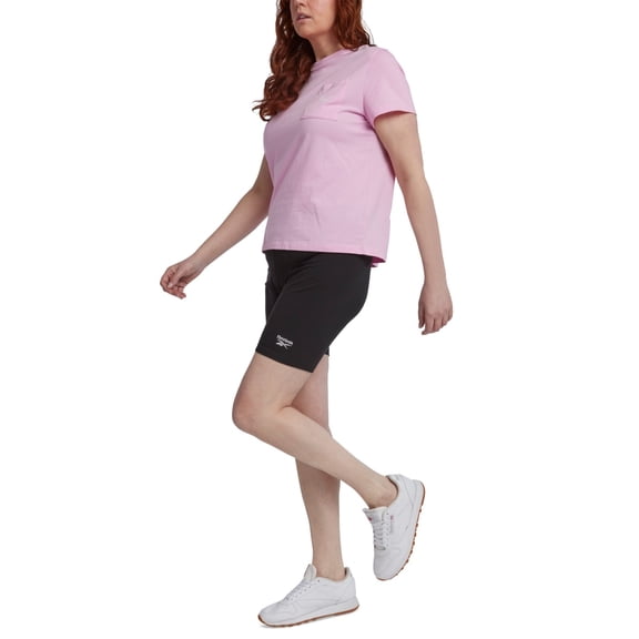 Reebok Womens Regular fit Athletic BIke Shorts 1X Black Solid