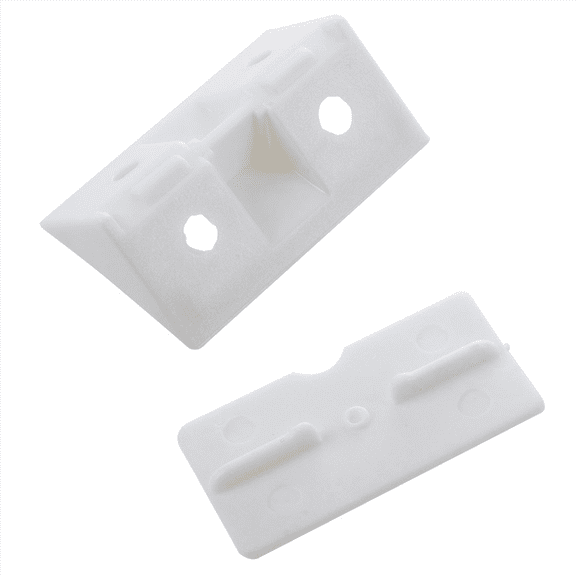 Furniture Cabinet Fastener Corner Braces Angle Brackets White 40Pcs