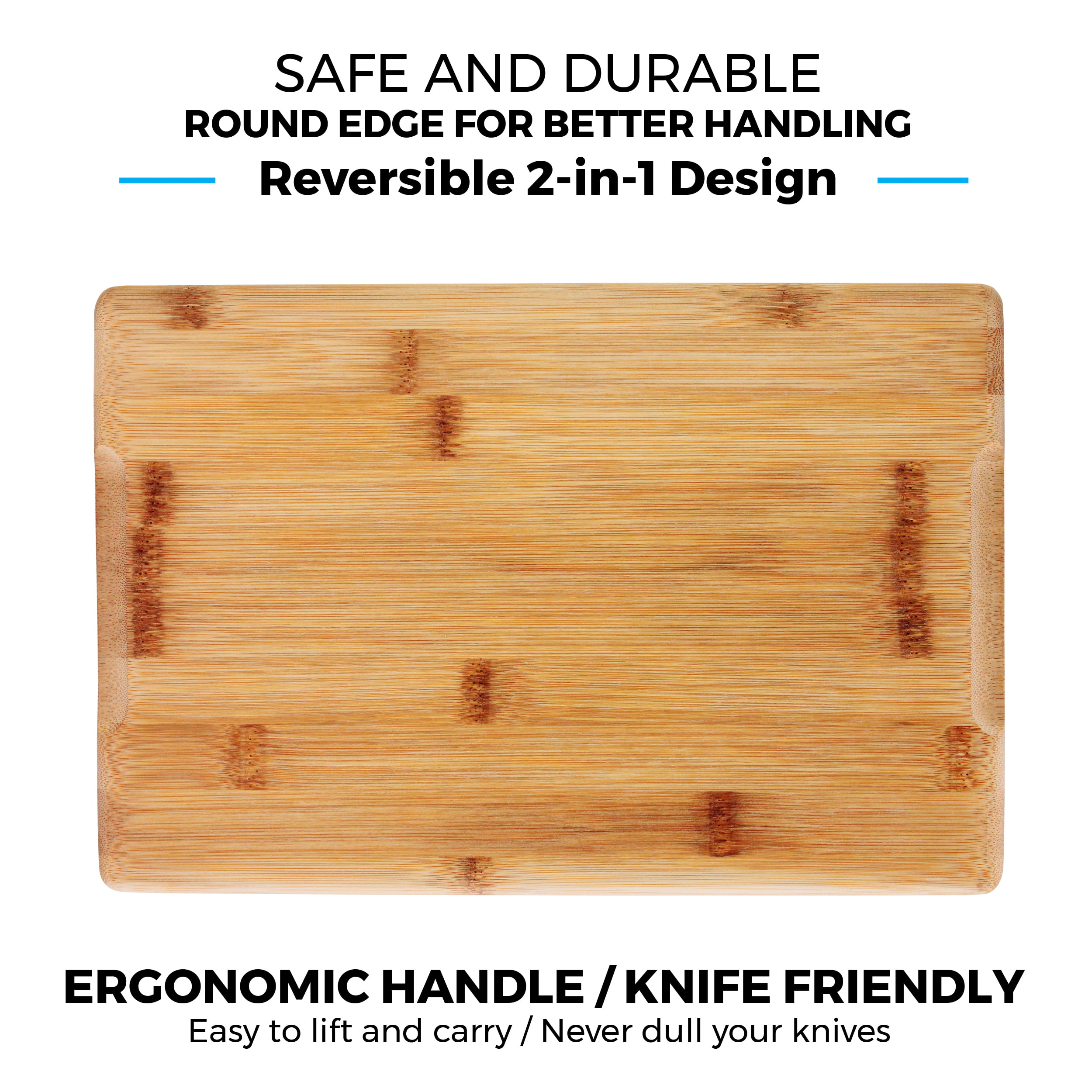  Large Bamboo Cutting Board with Silicone Grip 155871