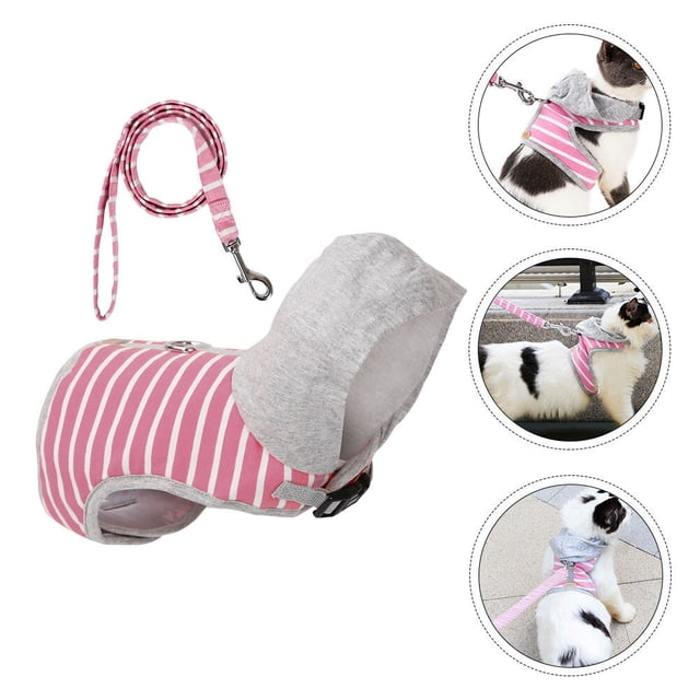 unbranded Arnés Para Mascotas Rosa Con Correa Arnés De Pecho Para Entrenamiento Y Paseos