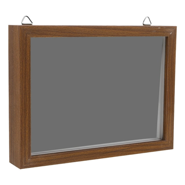 LIFKOME Home Use Wood Medal Display Case with Clear Glass Panel and Secure Pin Holder Design