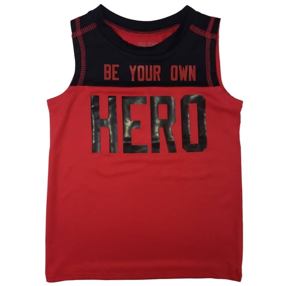 Infant & Toddler Boys Red Be Your Own Hero Tank Top Athletic Muscle Shirt 2T