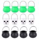thumbnail image 2 of 12 piezas de cubo de bruja de Halloween, contenedor de dulces, negro, blanco y verde, 2 of 3