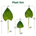 thumbnail image 3 of 6 Pcs Artificial Palm Leaf Pu Foam Faux Tropical Leaves Fake Palm Fronds for DIY Wedding Bouquets Fake Leaves flower Arrangements Wedding Party Home Decor Green, 3 of 5