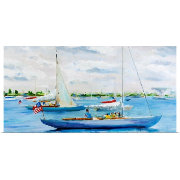 Great BIG Canvas | Rolled Curt Crain Poster Print entitled Fun And Lala