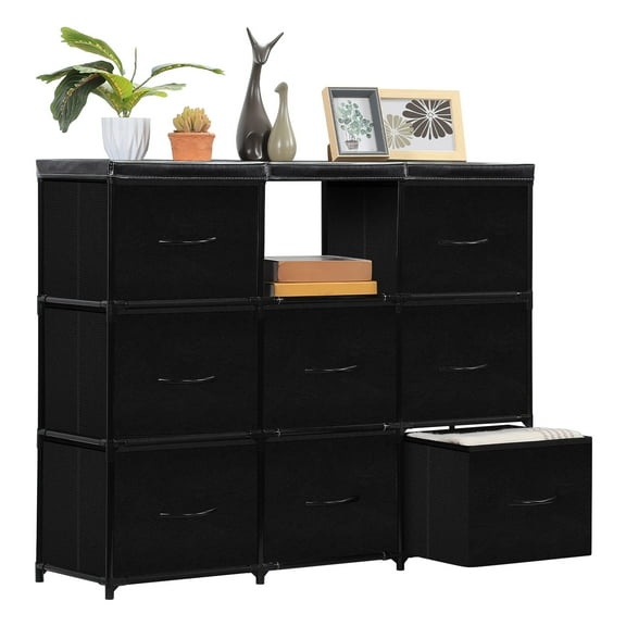 8 Dresser TV Stand Suitable in the bedroom Wide console table with 8 deep drawers Suitable for wardrobes Living room entrance Wooden roof