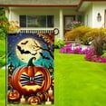 thumbnail image 4 of Durable Halloween Linen Garden Flag, Spooky Outdoor Yard Décor, Double-Sided, Perfect for Fall Home Decorations, 12x18, 4 of 8
